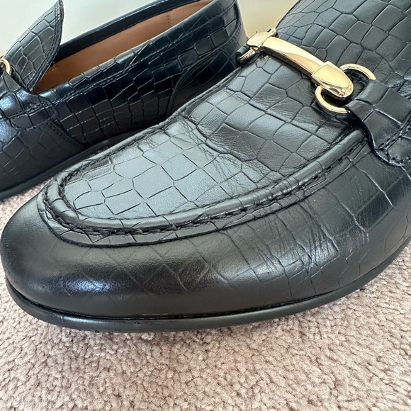 Saks Fifth Avenue Firenze Men’s Black Leather Loafers Size 9M - Picture 7 of 10
